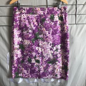 Like New J Crew Floral Pencil Skirt size 10